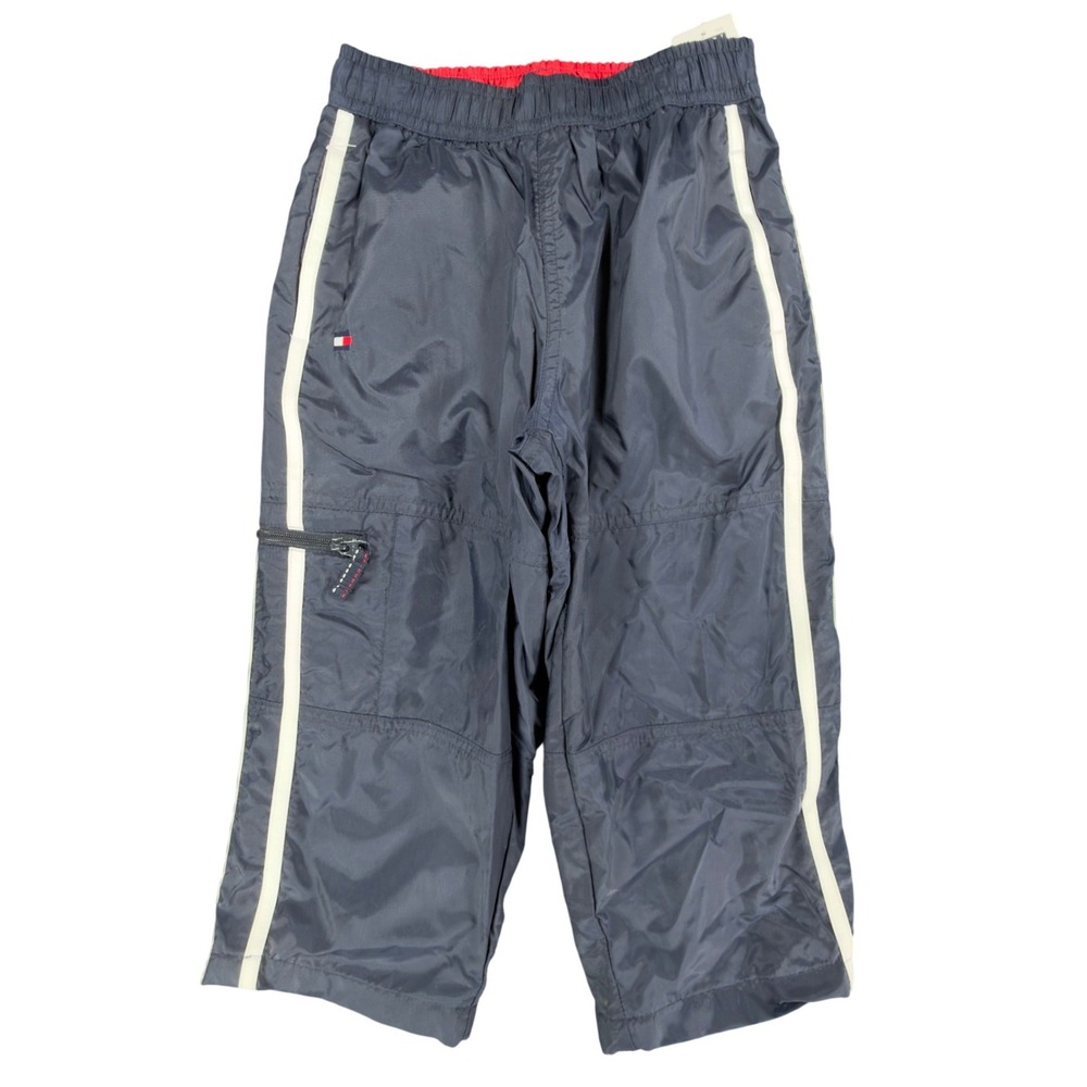 Tommy Hilfiger Y2K Windbreaker Track Pants Kids 4 Navy Blue Nylon NWT Vintage